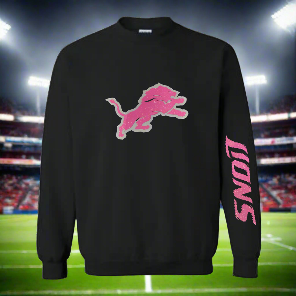 Pink Lions Crewneck