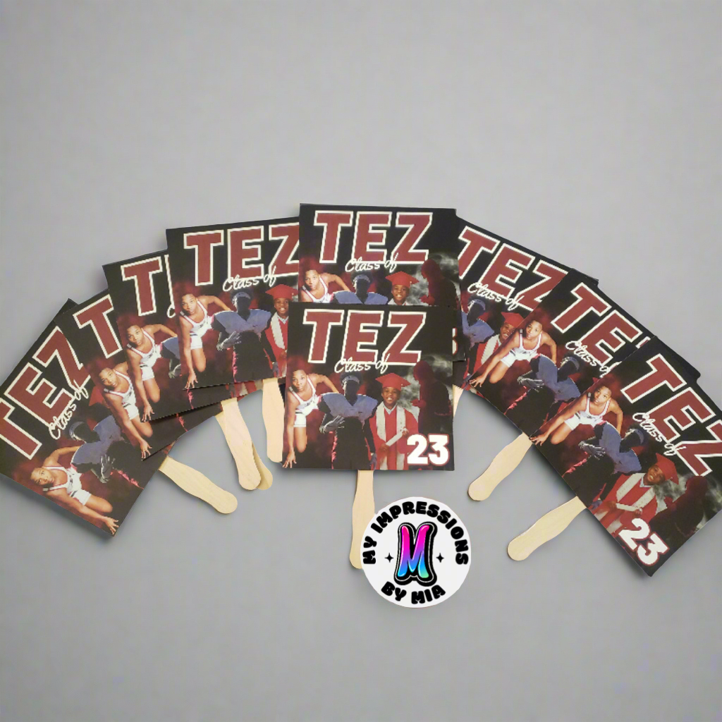 Personalized Square Paper Fan