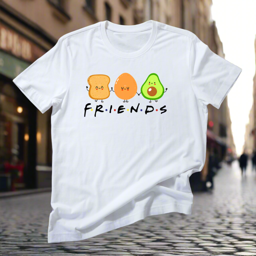Toast, Avocado,Egg(FRIENDS) T-shirt/ My Impressions by Mia