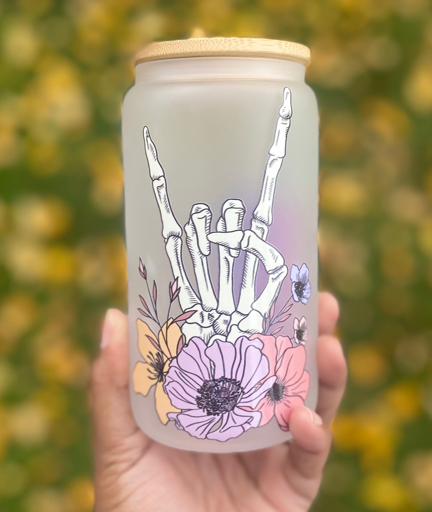 Frosted Glass/Skelton hand/ My Impressions by Mia