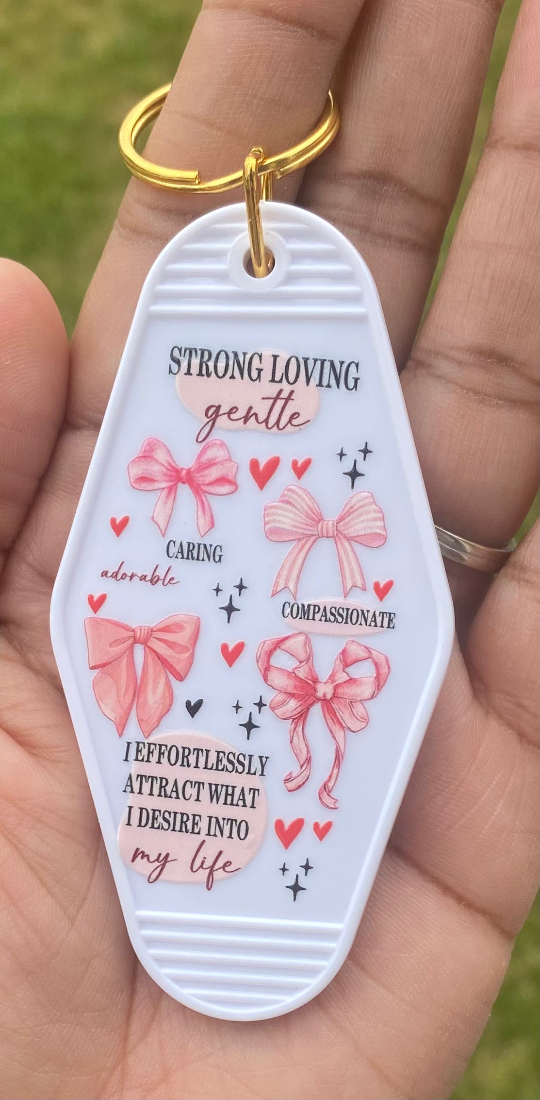 Pink Coquette 🎀 Self Love/ White/Motel Keychain/My Impressions by Mia