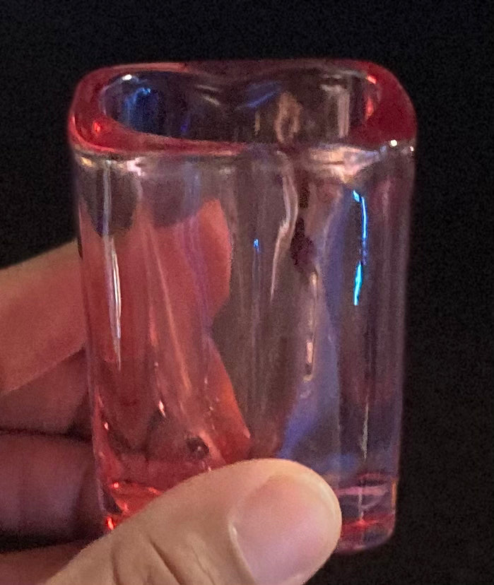 Pink Heart Shape/ Shot Glass/ My Impressions by Mia