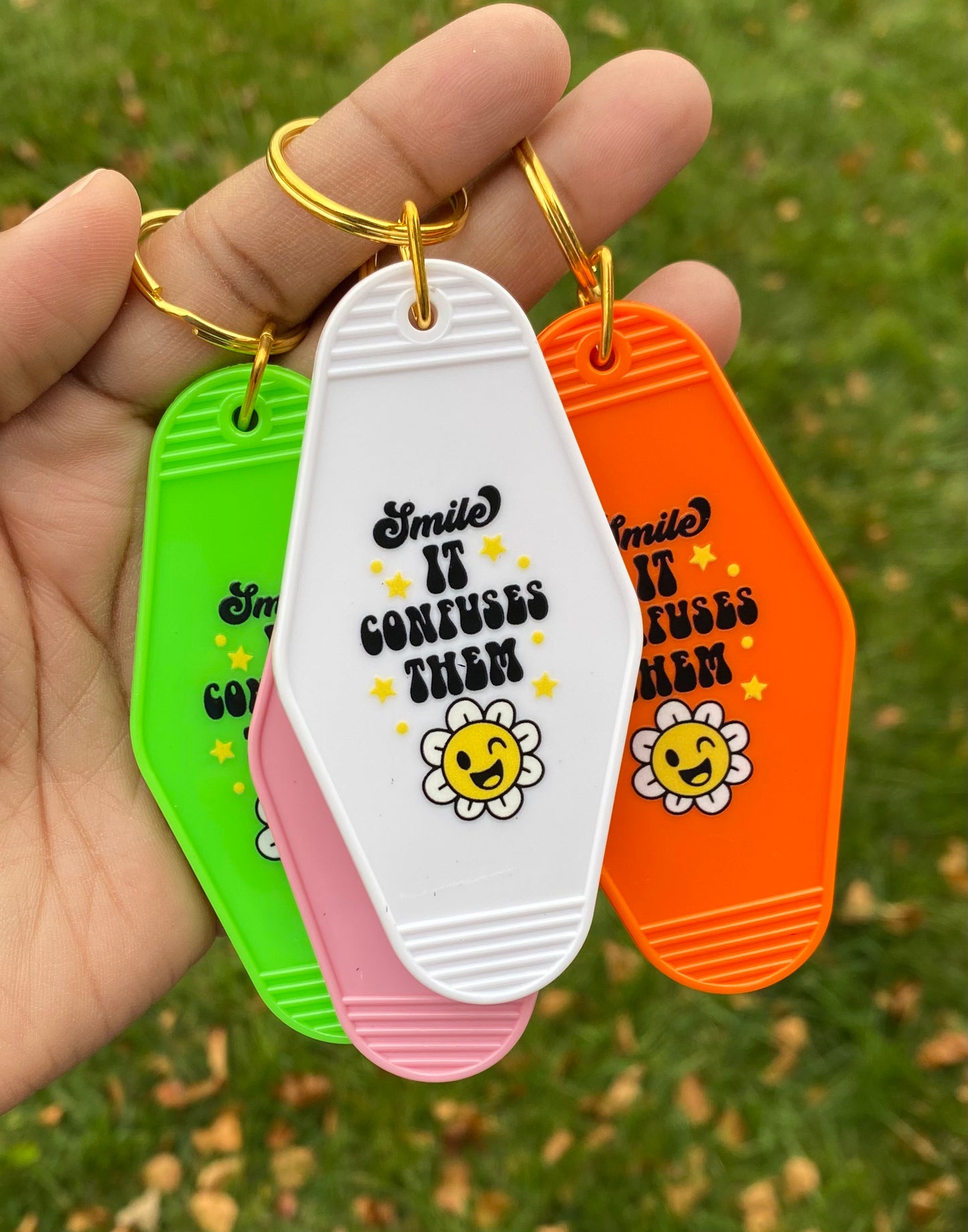 Smile It Confuses Them(Motel Keychains)