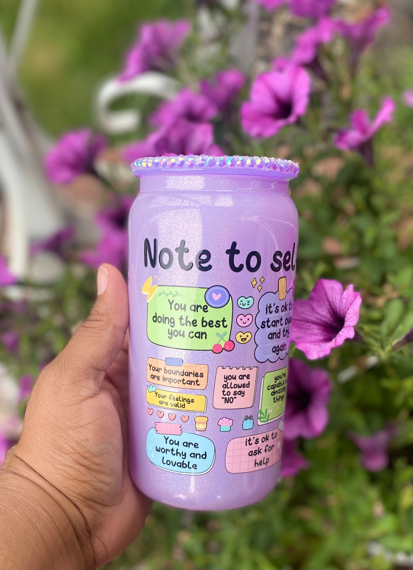 Note to self/ Purple/ Bling Lid/ My Impressions by Mia