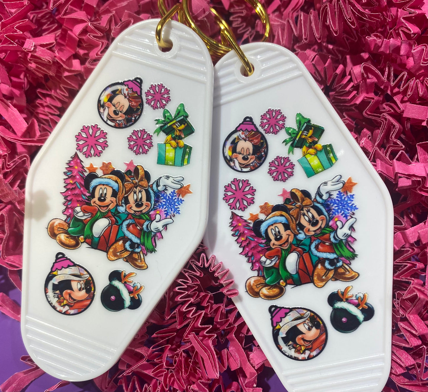 Mickey and Minnie Theme Christmas/ Motel Keychains/ My Impressions by Mia