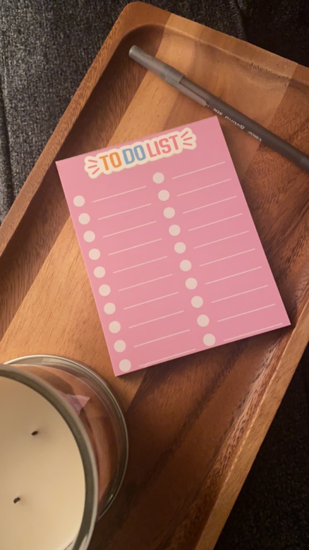 Pink To Do List Notepad/My Impressions by Mia