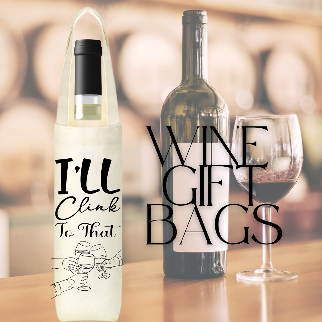 I’ll Clink To That/Wine Tote Bag/ My Impressions by Mia