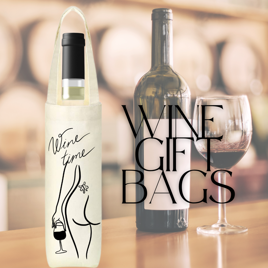 Wine Time/Wine Tote Bag/ My Impressions by Mia