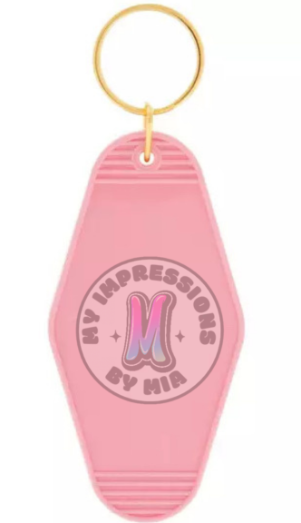 Light Pink/Add your Image or design here/ Motel Keychains/ My Impressions by Mia