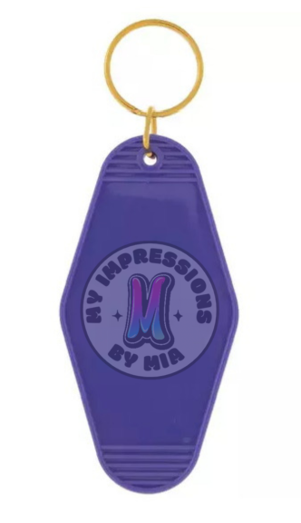 Purple/ Add your Image or design here/ Motel Keychains/ My Impressions by Mia