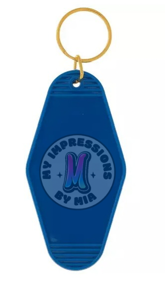 Navy/Add your Image or design here/ Motel Keychains/ My Impressions by Mia