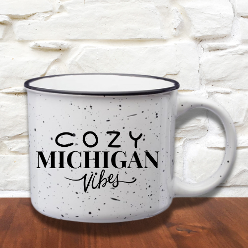 Cozy Michigan Vibes/ Stoneware Mug/ My Impressions by Mia