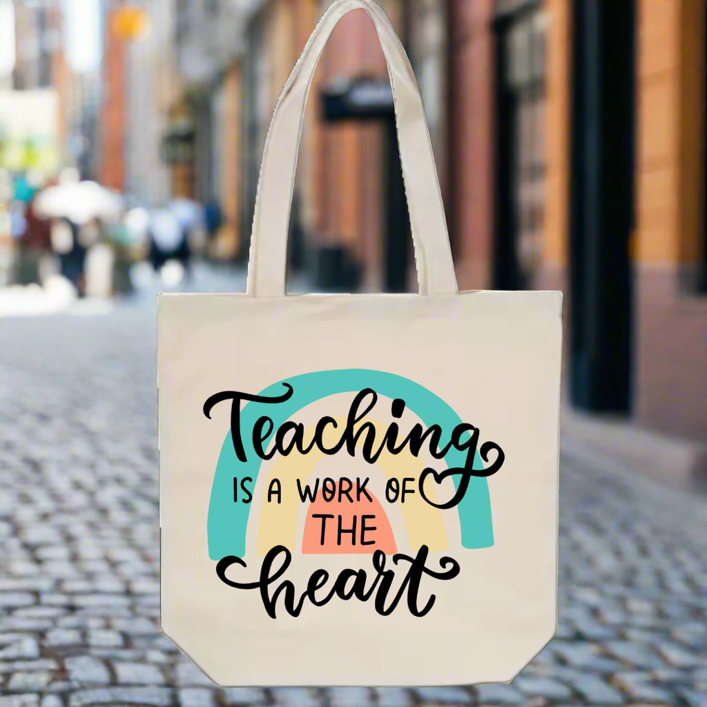 Rainbow /Teaching Is A Work Of Heart(Tote Bag)/ My Impressions by Mia 