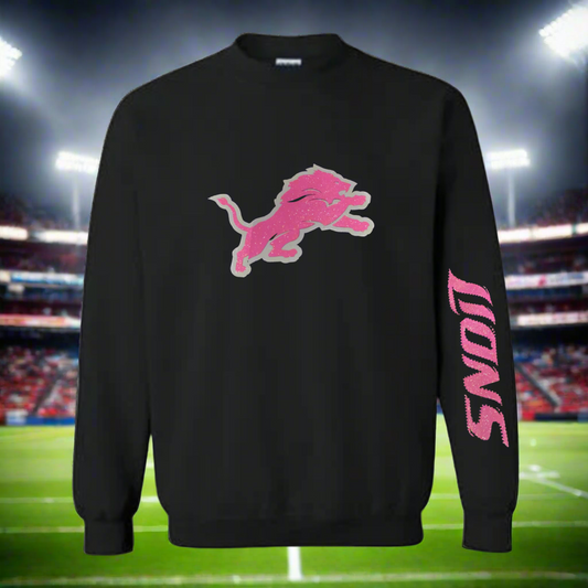 Pink Lions Crewneck