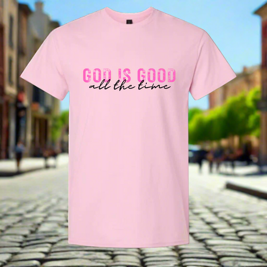 God Is Good/ Pink T-shirt/My Impressions by Mia 