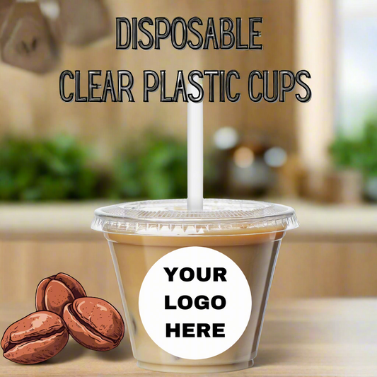 Disposable Clear Cups w/Lids