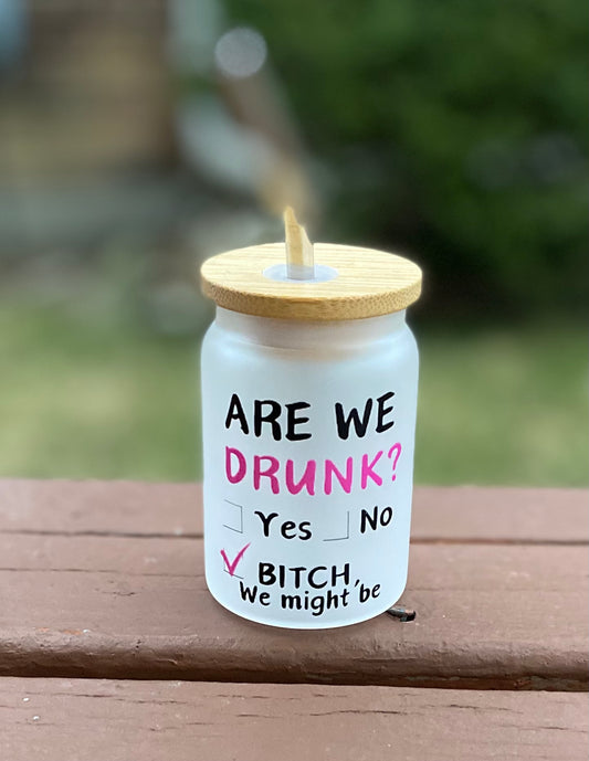 Are We Drunk/ Mini Glass Can/ Shot Glass/ My Impressions by Mia 