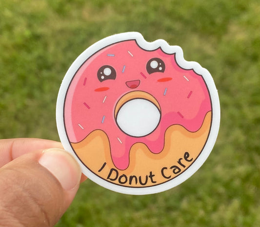 I donut care/ die cut sticker/ My Impressions by Mia