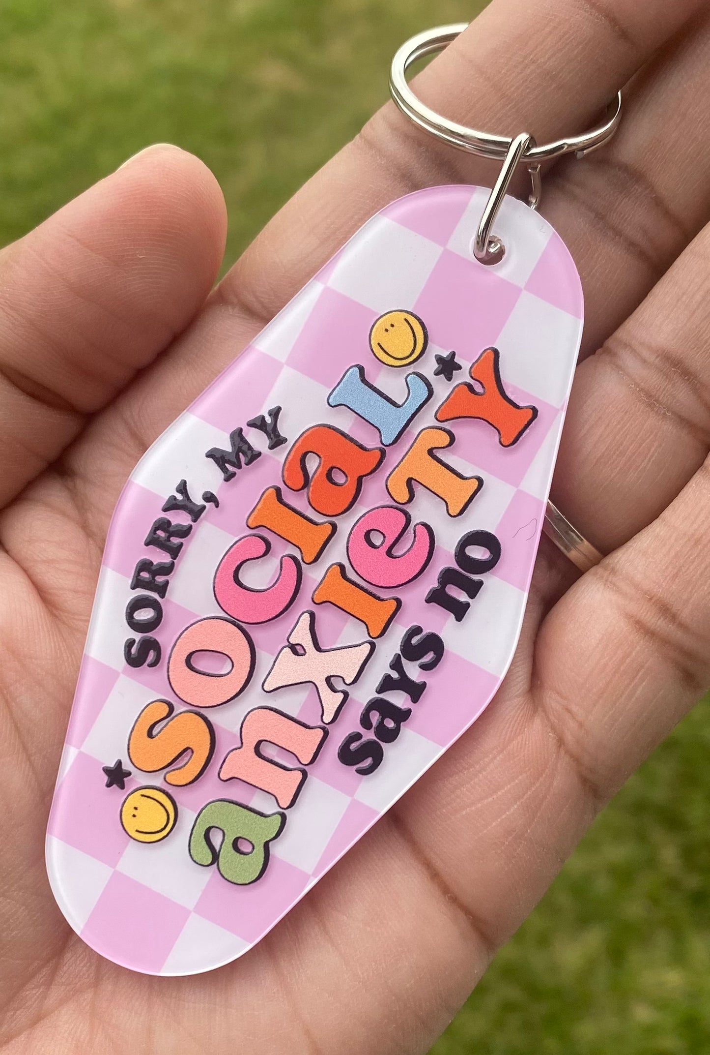 My Social Anxiety Say No! /Motel Keychain/ My Impressions by Mia 