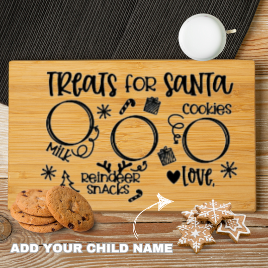 My Impressions by Mia/ Treats for Santa Cutting Board 