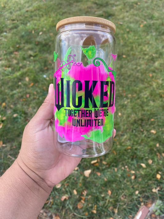 Wicked (Glass Can Tumbler)