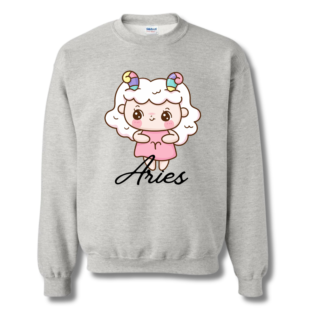 Zodiac Signs Crewneck  /Aries/My Impressions by Mia