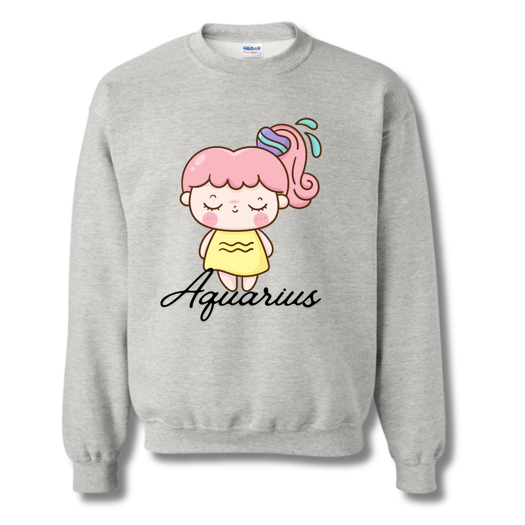 Zodiac Signs Crewneck  /Aquarius/ My Impressions by Mia 