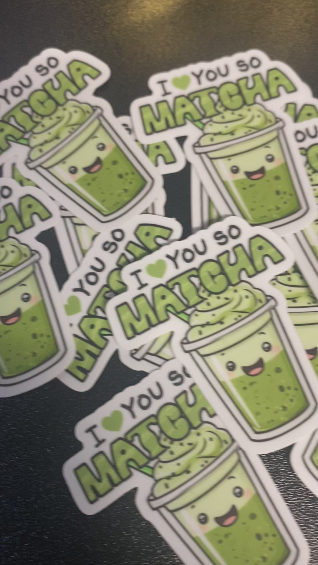 I love you so matcha/ die cut sticker/ 1.8’x 2.0’/ My Impressions by Mia 